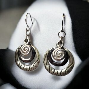 Elegant Silver Swirl Earrings
